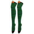 thumbnail image 1 of LIZUOJUN Thigh High Socks for Women Halloween 3D Pumpkin Striped Knee High Stockings Soft Stretchy Velvet Cosplay Party Costume Socks, One Size, 1 of 6
