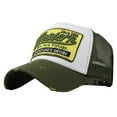 thumbnail image 1 of LIZUOJUN Trucker Embroidered Baseball Cap Cotton Blend Letter Print Breathable Front Solid UV Protection Hip Hop Street Daily, Green, Daily sun shade hat, 1 of 1