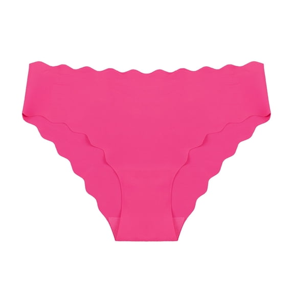 LIZUOJUN Under $2 Underwear Women Scalloped Edge Hipster Cheeky Bikini Briefs Silky No Show Stretch Breathable Panties XS,S,M,L