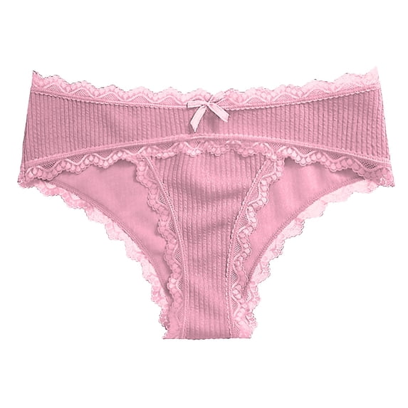 LIZUOJUN Under $3 Underwear Women Soft Stretch Fabric Hipster Cheeky Scalloped Edge Silky Lace Breathable Thong Bikini Briefs XS,S,M,L