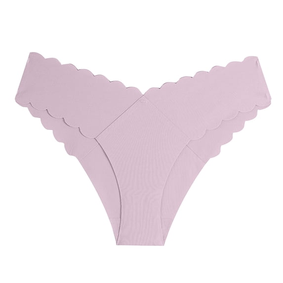 LIZUOJUN Under $3 Underwear Women Summer Wavy Edge Hipster Cheeky V Front Cut Silky Thong Seamless Stretch No Show Cotton Crotch Multi Color S-XL