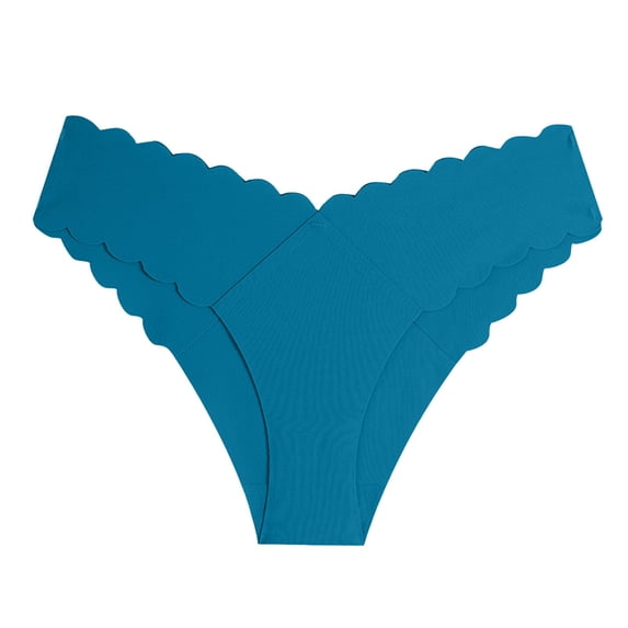 LIZUOJUN Under $3 Underwear Women Summer Wavy Edge Hipster Cheeky V Front Cut Silky Thong Seamless Stretch No Show Cotton Crotch Multi Color S-XL