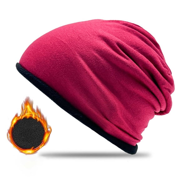 LIZUOJUN Under $3 Winter Knit Hats for Men and Women Cuffed Beanie Skull Cap Warm Soft Stretchy Watch Cap Cold Weather Outdoor One Size Hot Pink