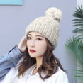 thumbnail image 1 of LIZUOJUN Under $4 Beanie Hats for Men and Women Knit Skull Cap with Ear Flap Fleece Lined Warm Couple Style Winter Outdoor One Size Beige, 1 of 3