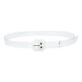 thumbnail image 1 of LIZUOJUN Under $4 Thin Stretch Waist Belt Y2k Style With Matching Clear Buckle For Jeans Dresses Pants Casual Office Elegant Temperament Wide, White, 1 of 3