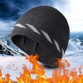thumbnail image 1 of LIZUOJUN Under $4 Winter Beanie Hats for Men and Women Fleece Lined Knit Skull Cap Convertible Two-Way Warm Outdoor Cold Weather One Size Dark Gray, 1 of 3