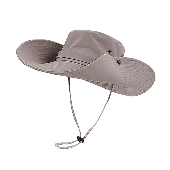 LIZUOJUN Under $5 Bucket Hat Wide Brim Sun Hats For Men Women Quick Dry Foldable Uv Protection Hiking Beach Fishing Summer Safari, Grey,A