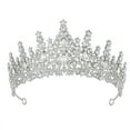 thumbnail image 1 of LIZUOJUN Under $6 Headband for Women Sparkly Rhinestone Elegant Crown Glitter Birthday Party Costume Decor Hair Accessories, Pink, 1 of 3