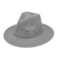 thumbnail image 1 of LIZUOJUN Under $6 Hot Summer Bucket Hat Beach Straw Hat Lightweight Breathable Cotton Polyester Wide Brim Beach Hat For Men, Sun Hat, Gray, 1 of 3