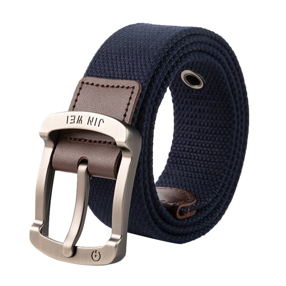 LIZUOJUN Under $6 Men's Belt With Classic Pin Buckle Quick Release For Work Business And Casual Outdoor Daily Wear Office Outings Everyday, Blue