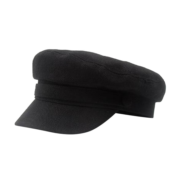 LIZUOJUN Under $7 Beret Hat French Style Cotton All-Match Versatile Navy Hat Adjustable Casual Daily Wear, British Style Beret, Black