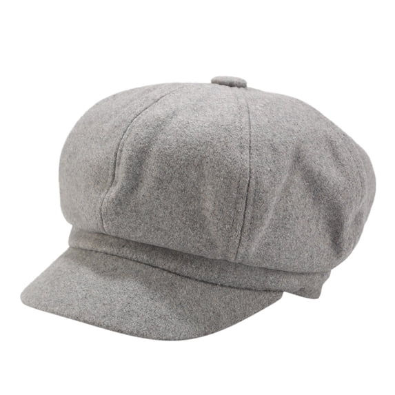 LIZUOJUN Under $7 Beret Hat French Style Cotton Vintage Women Winter Solid Beret Cap Korean Painter Newsboy Berets, Vintage Beret, Gray