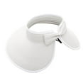 thumbnail image 1 of LIZUOJUN Under $8 Women's Sun Visor Empty Top Hat Foldable Roll Up Ponytail Beach Wide Brim Straw UV Protection Beach Trip Camping, Sun Hat, White, 1 of 1