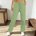 thumbnail image 1 of LIZUOJUN Wide Leg Sweatpants Women High Waisted Drawstring Baggy Casual Pants with Pockets for Streetwear Fall 3XL, 1 of 9