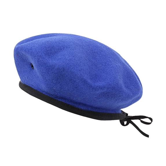 LIZUOJUN Women's Solid Wool Beret Lightweight Breathable Painter Hat Minimalist French Style Newsboy Cap for Spring & Summer Blue One Size
