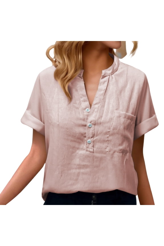 Short Sleeve for Women V Neck T Shirts 2026 Casual Summer Tshirt, 5XL