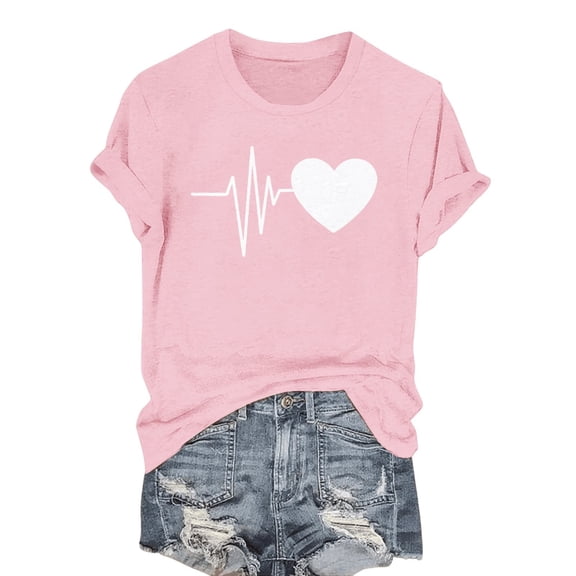 LIZUOJUNF Womens Dressy Casual Tops Crew Neck Shirt Dressy Casual Blouse Basic Tshirts Casual Blouses Spring Outfits Fashion Clothes, L