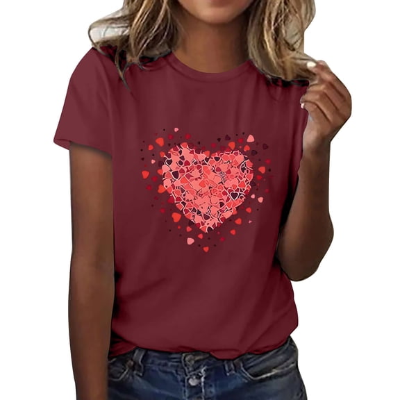 LIZUOJUNF Womens Tops Short Sleeve Shirts Ruffle Sleeve Tops Summer Crew Neck Travel Vacation Plus Size Spring Clothe, 2XL