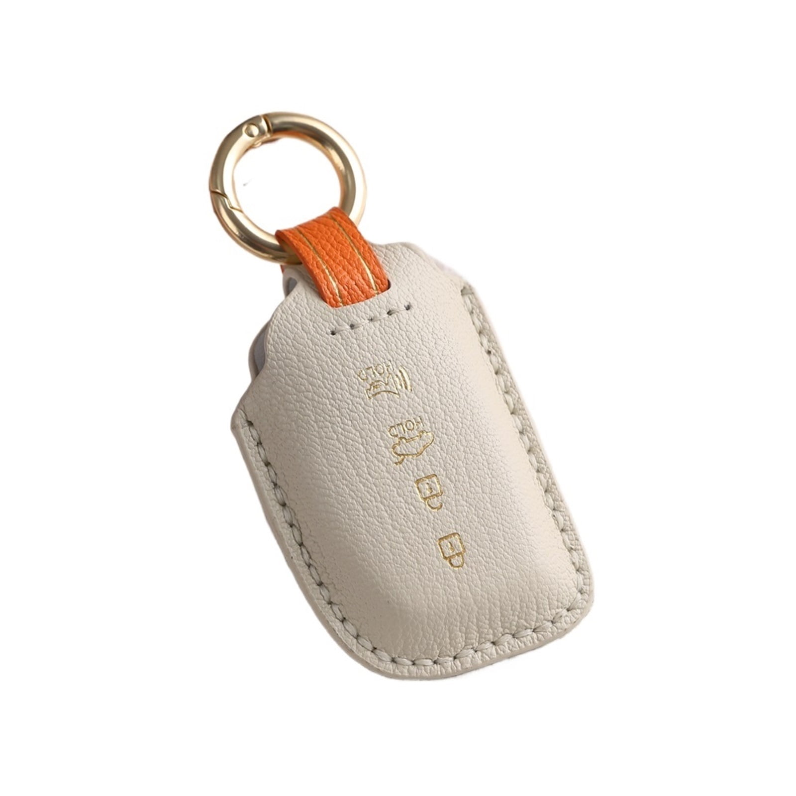 LIZZ 4 BOTTONS Leather Car Key Case Fob Cover Fit For Hyundai Tucson ...