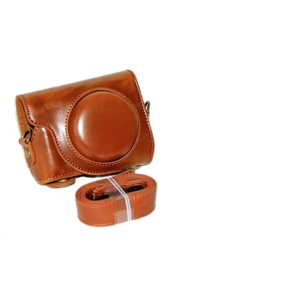 LIZZ Camera Protective Cover With Strap PU Leather Camera Bag Protective Cover Fit For Canon Fit For Powershot G9 X G9X G9 X Mark II G9X2