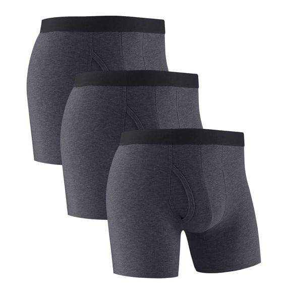 LIaqionyy 3 Pack Underwear for Men Breathable Stretch Soft Waistband Comfort Support Boxer Briefs Clothes
