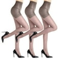 thumbnail image 1 of LIaqionyy 3 Pack Women's Opaque Tights Thin High Waisted Sheer Pantyhose Light Breathable Stockings Multipack, 1 of 3