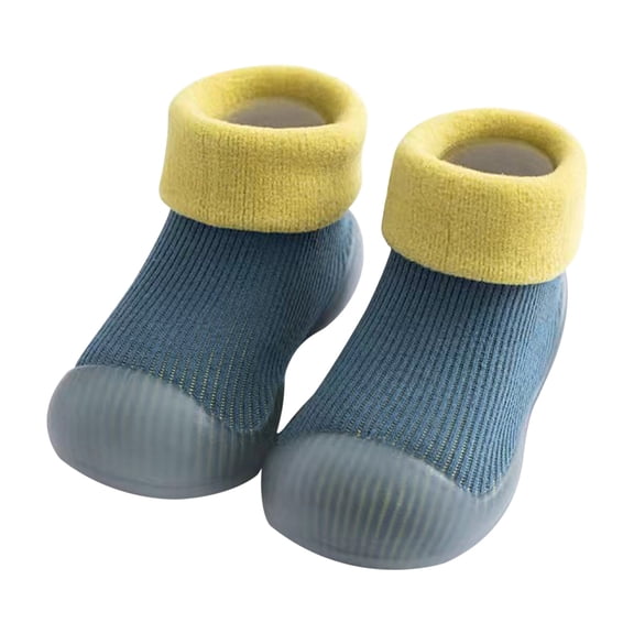 LIaqionyy Baby Winter Warm Fleece Sock Shoes Boys Girls Fall First Walking Floor Socks Non Slip Lightweight Indoor Outdoor Sock Shoes