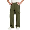thumbnail image 1 of LIaqionyy Big Boys Cargo Sweatpants Wide Leg Baggy Pants Athletic Open Bottom Jogger Pant with Pockets, 1 of 7