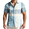 thumbnail image 1 of LIaqionyy Big and Tall Button down Shirts for Men's Printed Casual Beach Vacation Loose Short Sleeve Tees Shirt, 1 of 5