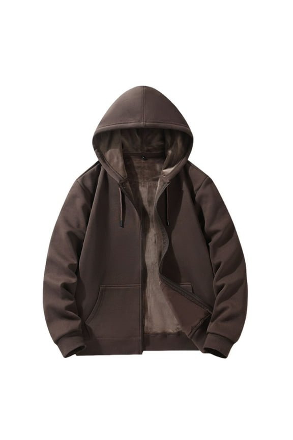 Big and Tall Hoodie Mens Zip up Fleece Sherpa Lined Sweatshirt Jackets Winter Warm Coats with Pocket