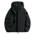 thumbnail image 1 of LIaqionyy Big and Tall Jacket for Men's Waterproof Windbreaker Zip up Raincoat Hoodie Jackets for Running Hiking, 1 of 7