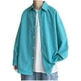 thumbnail image 1 of LIaqionyy Big and Tall Shirts Men's Long Sleeve Button down Casual Loose Lightweight Collared Shirt Business Tops, 1 of 4