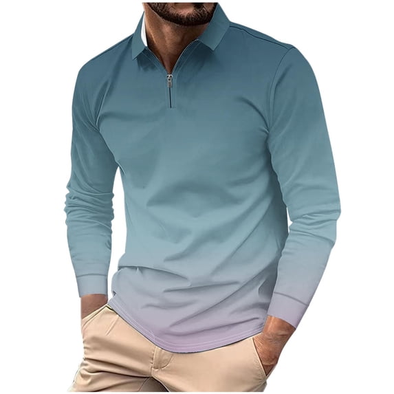 LIaqionyy Big and Tall Shirts for Mens Quarter Zip Golf Tops Collared ...
