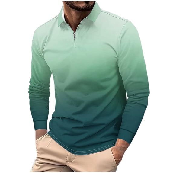 LIaqionyy Big and Tall Shirts for Mens Quarter Zip Golf Tops Collared Long Sleeve Solid Color Pullover Casual Tees