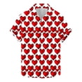 thumbnail image 1 of LIaqionyy Big and Tall Shirts for Mens Valentine's Day Shorts Sleeve Fashion Button down Shirt Party Outfits, 1 of 5