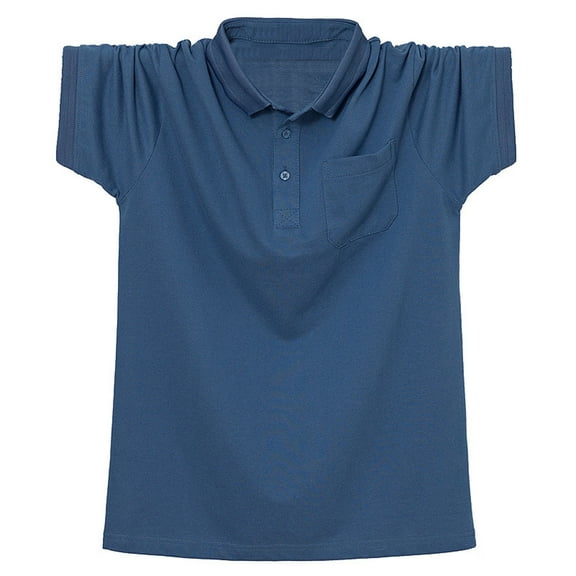 LIaqionyy Big and Tall Short Sleeve Shirts for Mens Cotton Soft Casual T Shirt Breathable Tops with Pockets L-6XL
