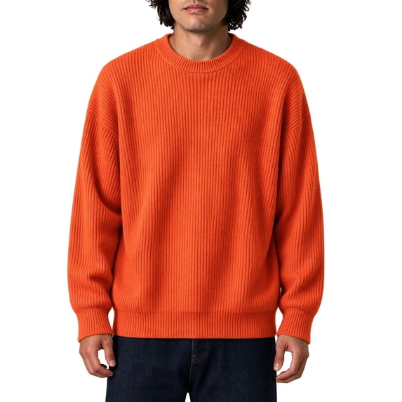 LIaqionyy Big and Tall Sweater for Men Fall Casual Pullover Classic Long Sleeve Shirt Fashion Clothes
