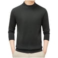 thumbnail image 1 of LIaqionyy Big and Tall Sweater for Mens Mock Turtleneck Knitted Pullover Fall Winter Basic Warm Slim Sweaters, 1 of 5