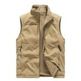 thumbnail image 1 of LIaqionyy Big and Tall Vest for Mens Fleece Lined Sleeveless Jacket Warm Winter Outerwear with Pocket, 1 of 7