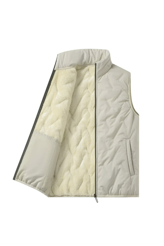 Big and Tall Vests for Mens Winter Fleece Lined Sleeveless Tops Warm Casual Quilted Outerwear Sherpa Jacket