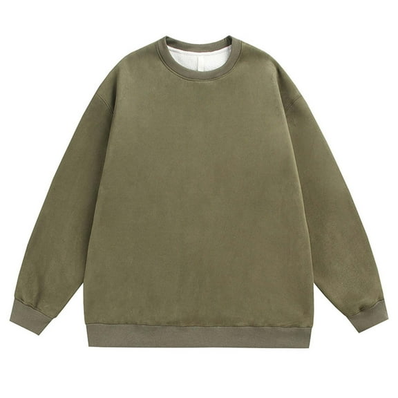 LIaqionyy Big and Tall for Mens Crewneck Sweatshirt Casual Long Sleeve Loose Basic Pullover Sweatshirts