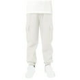 thumbnail image 1 of LIaqionyy Boys Cargo Sweatpants 8-14 Years Casual Baggy Elastic High Waisted Cuffed Pants with Pockets, 1 of 7