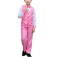 thumbnail image 1 of LIaqionyy Boys Formal Suit 4 Piece Set Toddler for Wedding Suits Kids Vest Shirt Pants Dress School Clothes, 1 of 3
