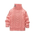thumbnail image 1 of LIaqionyy Boys Girls Turtleneck Knit Sweaters Soft Knitted Long Sleeve Warm Tops Children's Sweater, 1 of 7