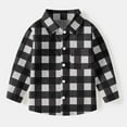 thumbnail image 1 of LIaqionyy Boys Plaid Shirt Long Sleeve Button down T Shirts Kids Casual Shirt Collared Tee Fall Winter Tops, 1 of 6