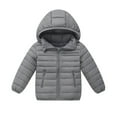 thumbnail image 1 of LIaqionyy Boys Puffer Jacket Lightweight Winter Warm Quilted Zip up Closure Coat Hooded Outerwear with Pockets, 1 of 6