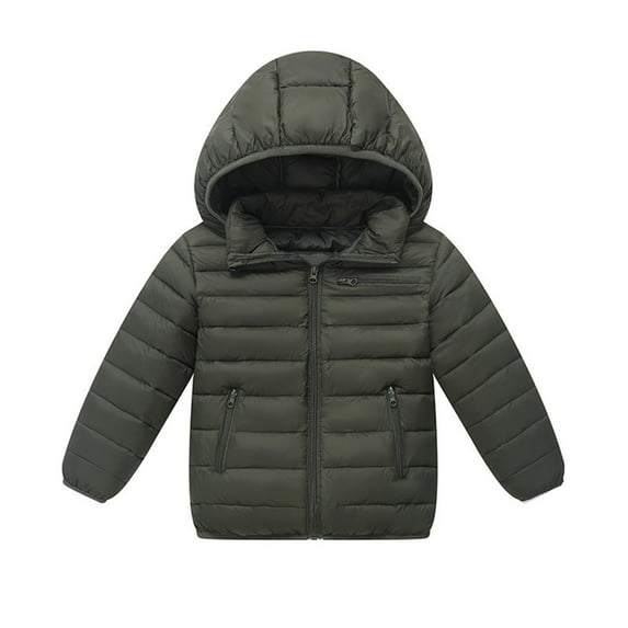 LIaqionyy Boys Puffer Jacket Lightweight Winter Warm Quilted Zip up Closure Coat Hooded Outerwear with Pockets