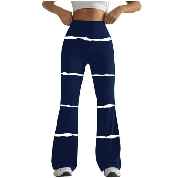 LIaqionyy Flare Leggings for Women High Waist Workout Bootcut Bottom Lounge Stretchy Work Yoga Pants