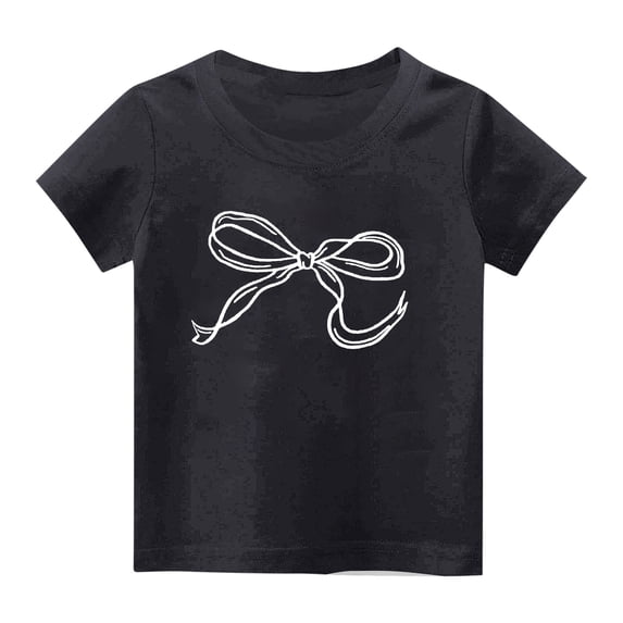 LIaqionyy Girl's Graphic Tees Short Sleeve Cotton Crew Neck Cute Shirts for Girls Trendy Summer Tops Clothes