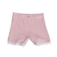 thumbnail image 1 of LIaqionyy Girl's Solid Color Lace Trim Boyshorts Underwear Kids Elastic Waist Workout Athletic Dance Shorts, 1 of 6